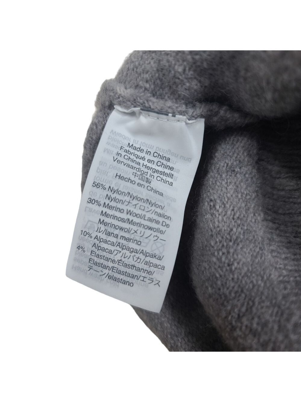 Madewell Kent Colorblock Light Pink & Grey Merino Alpaca Open Cardigan S - Picture 8 of 10